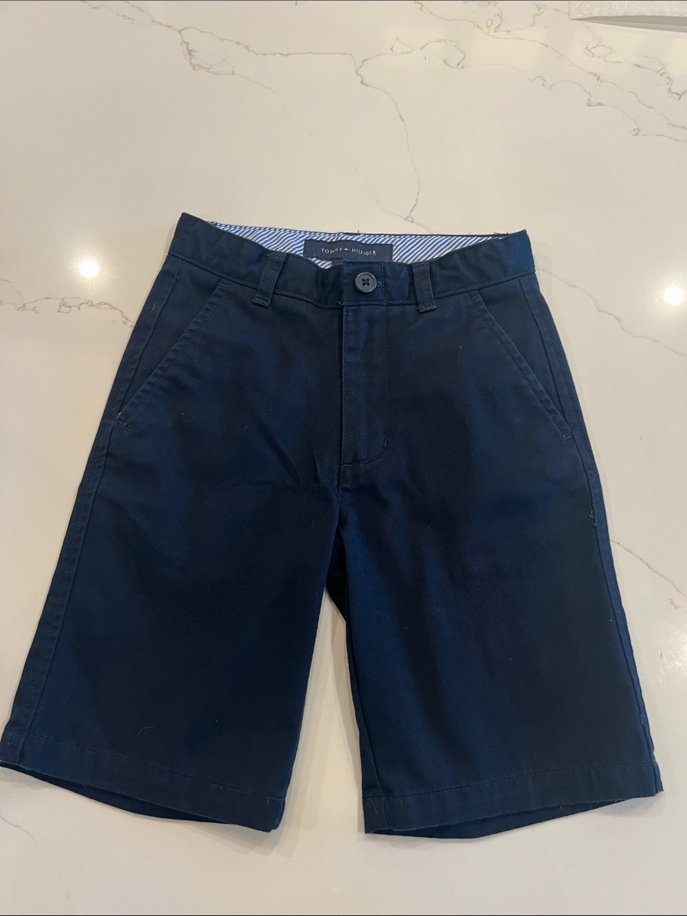 Tommy Hilfiger Navy Blue kids Flat Front uniform Shorts